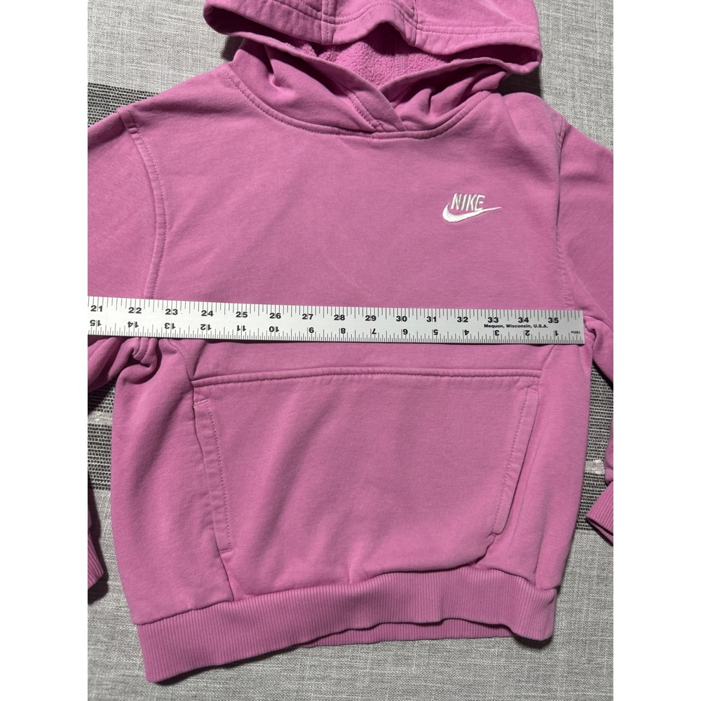 Nike Kids Pink Fleece‎ Hoodie Pullover Sweatshirt Size S P CH - Picture 3 of 5